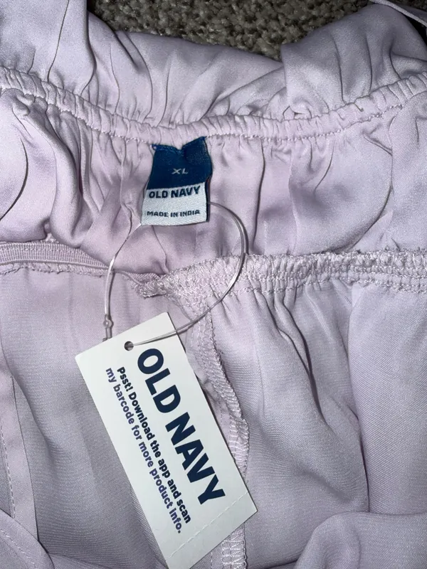 Old Navy Ruffle-Trim Satin Mini Dress in Light Purple - Image 2