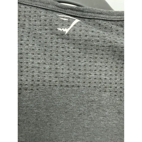 Gymshark Crop Top Vital Seamless 2.0 Large Grey Long Sleeve Thumbhole Activewear - Image 7