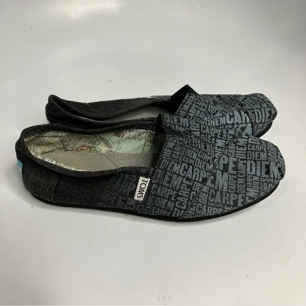 Toms Carpenter Diem canvas slip‎ on shoes size 6 - Image 2
