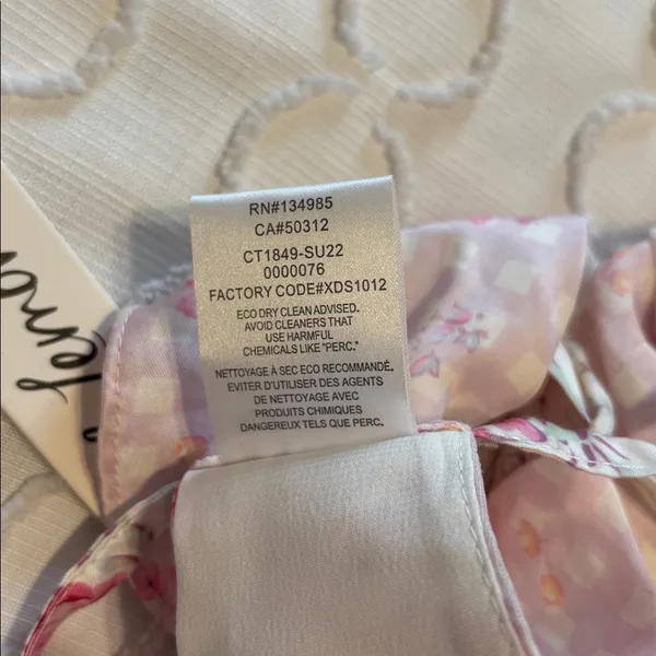 For‎ Love & Lemons Taylor Pink Floral Ruffle Crop Top size XS NWT - Image 9