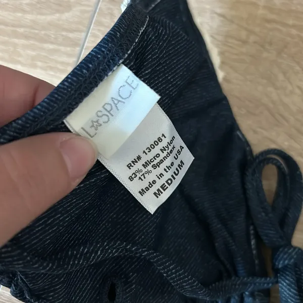 L Space denim print bikini top - Image 4