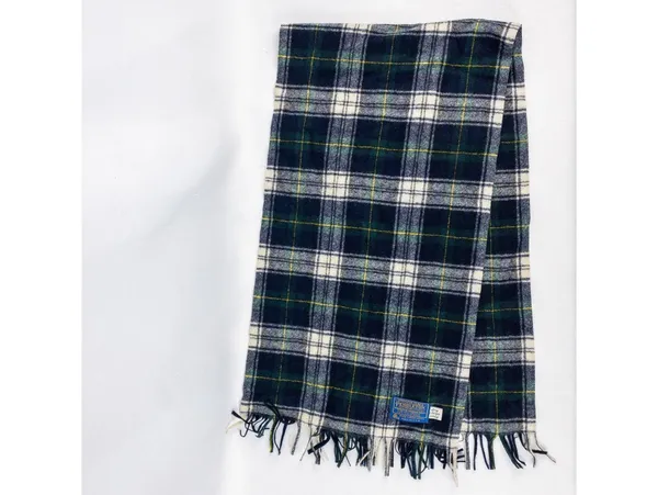 Pendleton Vintage Green Plaid Wool Scarf Unisex Men Women US - Image 10