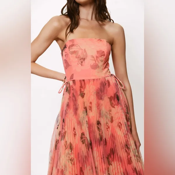Hutch Costella Pink Blush Floral Tulle Gown‎ Dress size 4 NWT - Image 6