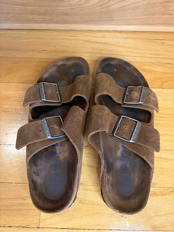 Birkenstock Arizona Soft Footbed Suede Sandals - Size 37 - Image 5