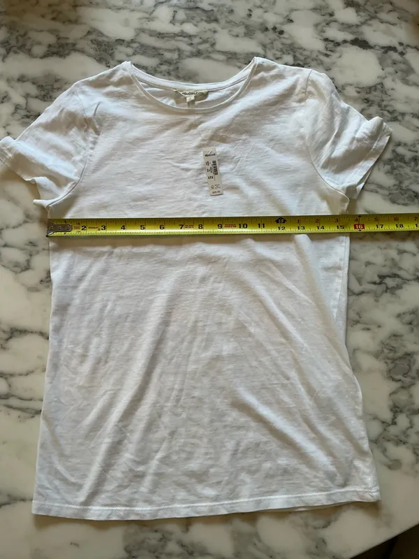 NWT Madewell Womens Essential Slim Tee Short Sleeve Lightweight Cotton White S - Image 8