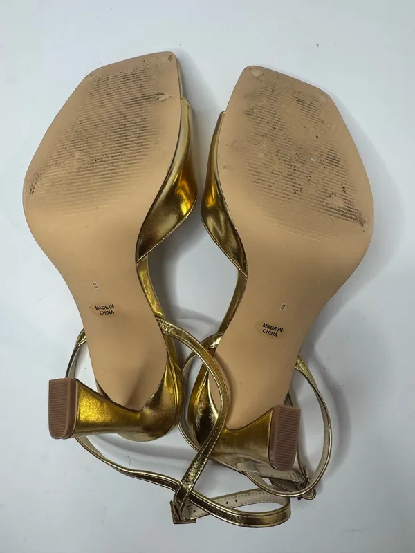 QIY Gold Metallic Stiletto Heels Women's Size 9 - Image 8
