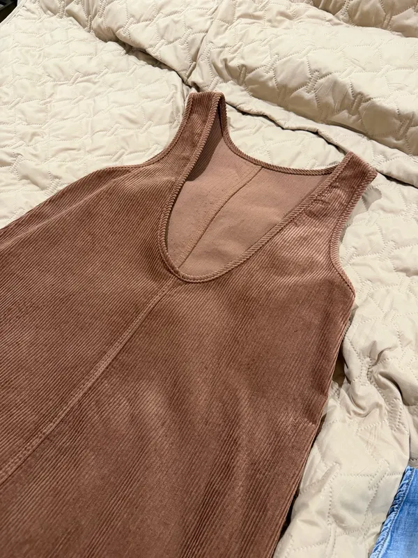 Brown Corduroy Dress - Image 5