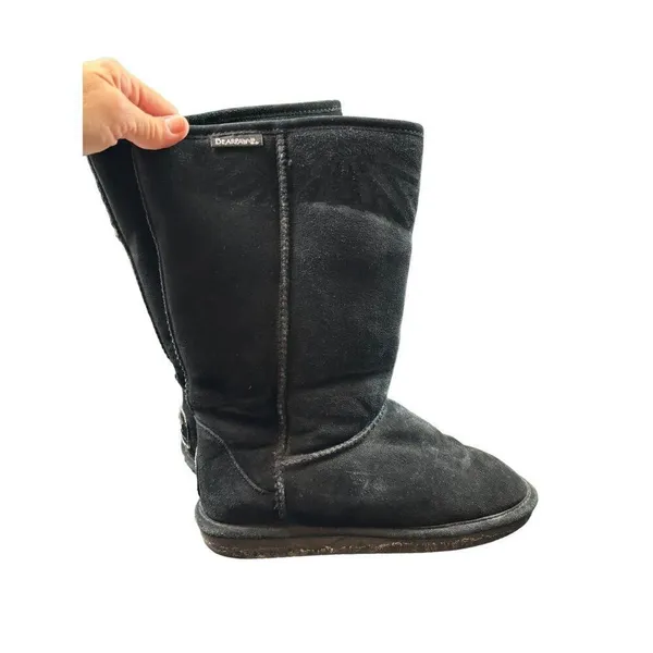 Bearpaw Women's Size 6 Black Suede Mid-Calf Boots - Image 3