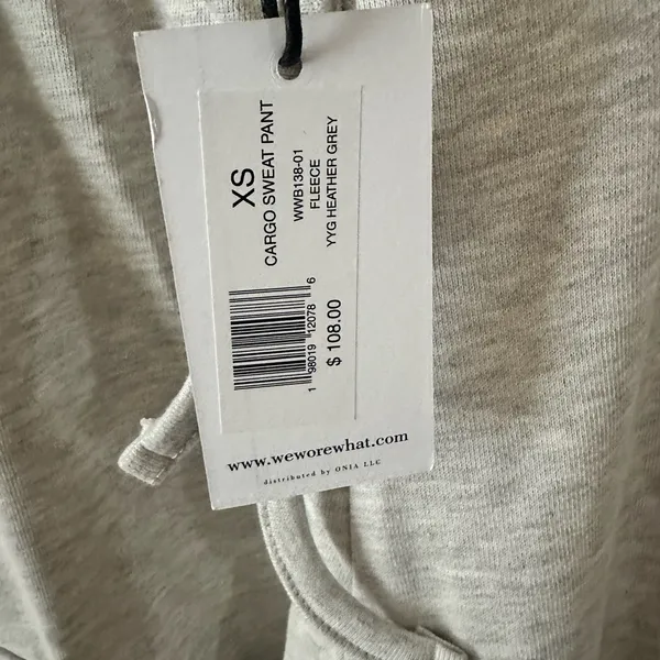 NWT WeWoreWhat Light Gray Zip-Up crop hoodie and Joggers Set XS - Image 9