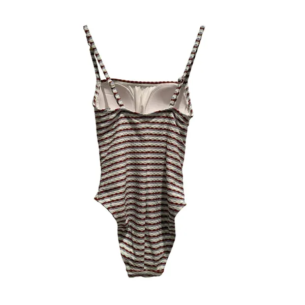 Shade & Shore Womens Striped Textured One Piece Swimsuit XS NWT Beach Vacation - Image 3