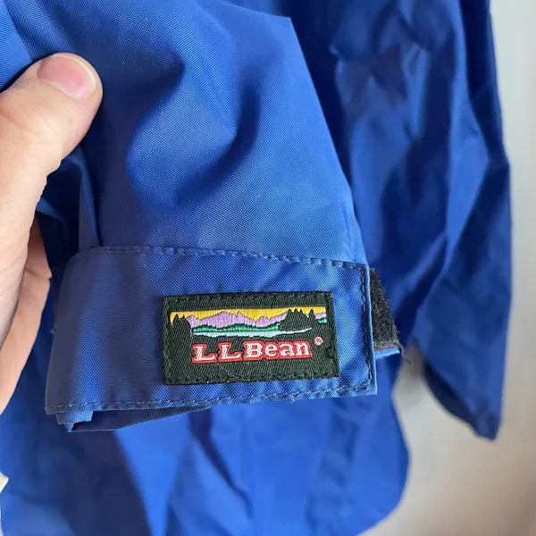 Vintage 90s L.L.Bean Cobalt Blue Woman's Raincoat Heritage Countryside size XL - Image 9
