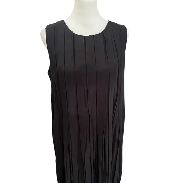Beulah Style Black Pleated Sleeveless Maxi Dress NWT Size Small - Image 3