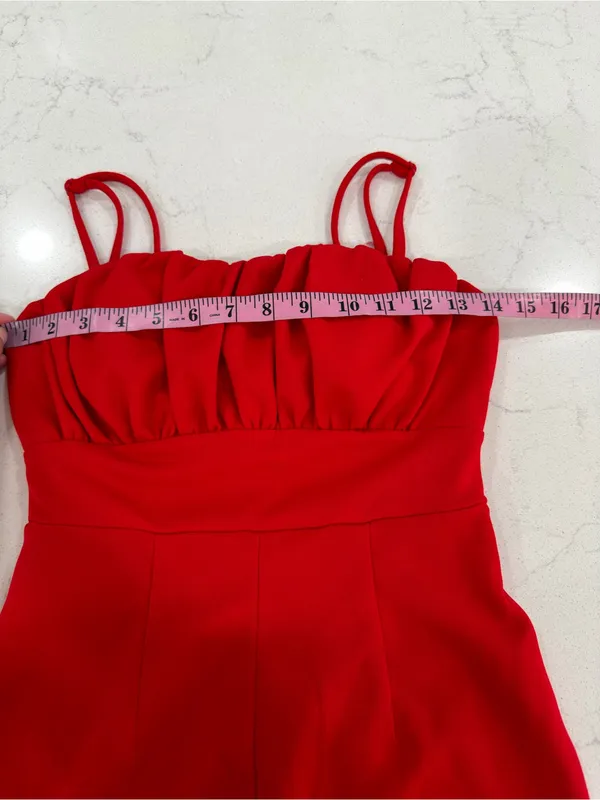 Francesca's Collections Scarlet Wide-Leg Spaghetti-Strap Jumpsuit - Image 6