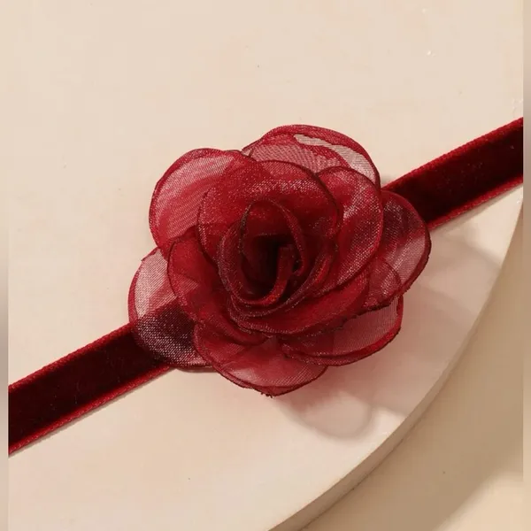 Flower Decor Choker Red - Image 5