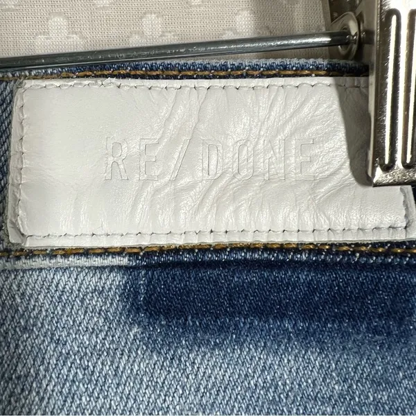 Re/Done Light Wash High Rise 70s‎ Stove Pipe Jeans - Image 6