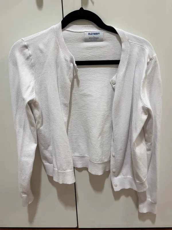 Old Navy White Cardigan Sweater - Image 2