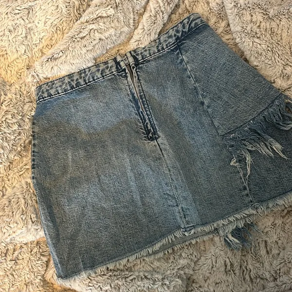 Zara Distressed Acid Washed‎ Skirt Size Small - Image 5