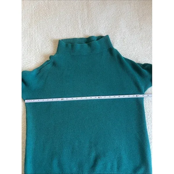 Free People Ottoman Slouchy Tunic Sweater Size S Teal Oversized Mock Neck - Image 4
