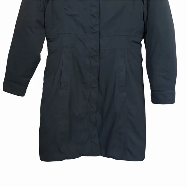 Marmot Womens Sz M Black 650 Fill Long Length Jacket Goose Down Full Zip Warm - Image 3