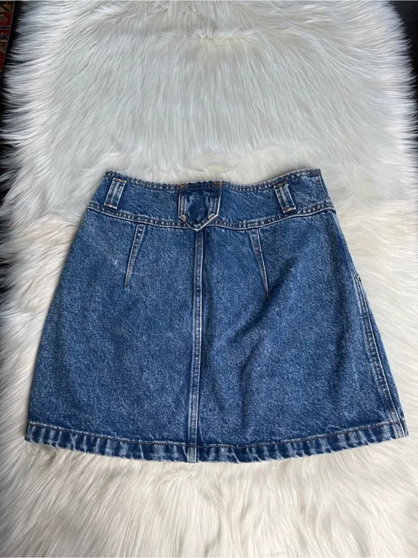 Abercrombie Acid Wash 90’s Style Denim Mini Skirt - Image 5