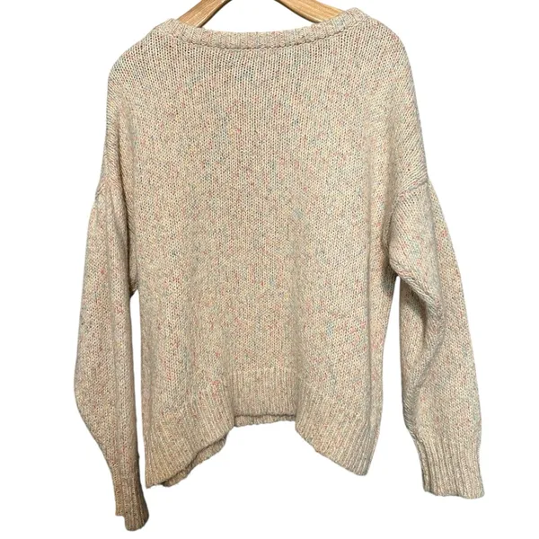 Point Sur Women’s Size XS Cream Multi Speckle Confetti Crewneck Sweater - Image 3