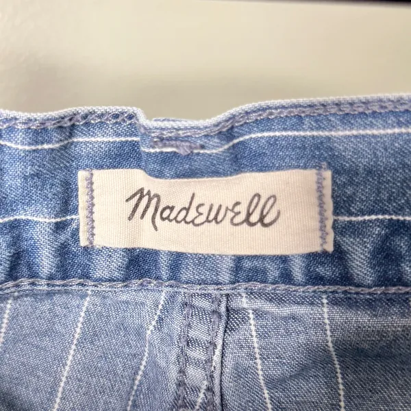 Madewell The Tall Perfect Vintage Crop Jean Pinstripe Blue White Women’s 30T - Image 9