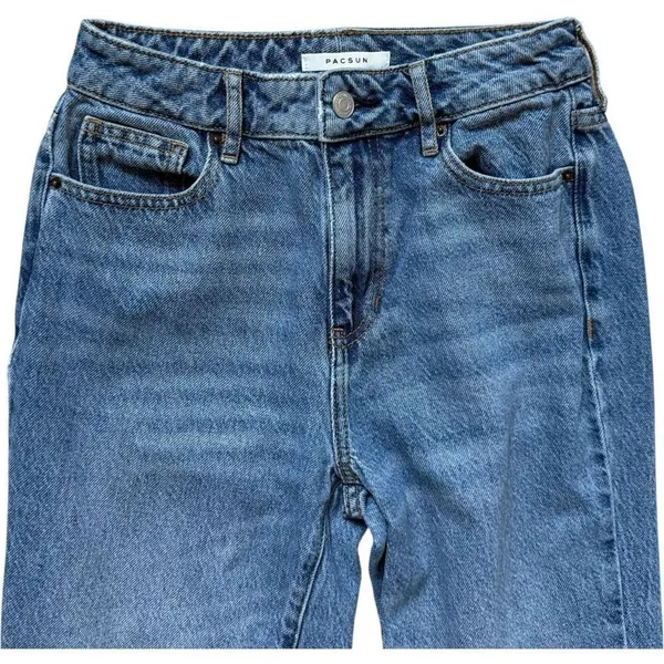 Womens Pacsun Light Rinse High Rise Straight Leg Festival Mom Jeans - Sz 25 - Image 2