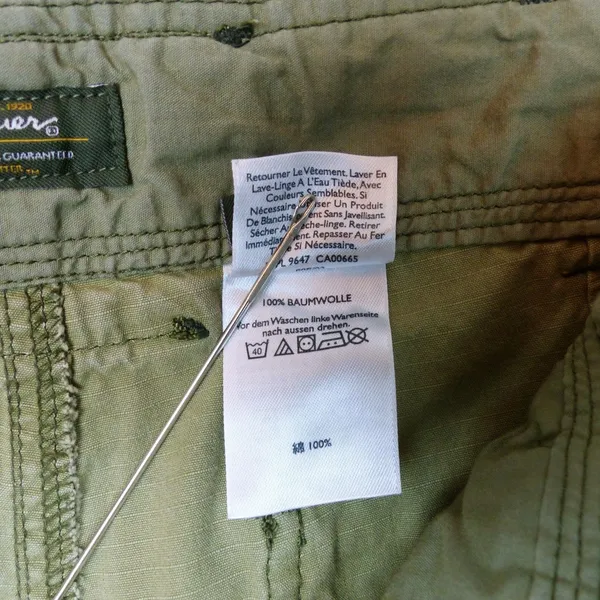 Eddie Bauer Utility Cargo Pants Womens 2 Green Roll Tab Convertible Leg Y2K - Image 14