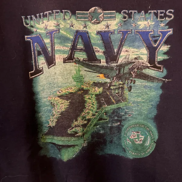 Jerzees USA Navy Sweatshirt - Image 3
