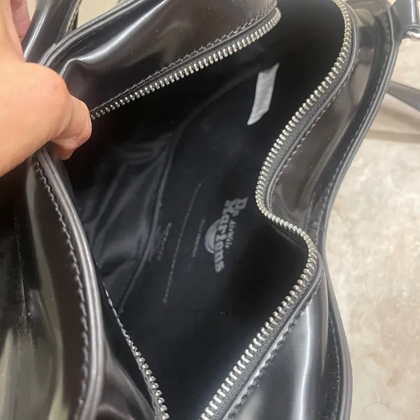 Dr Martens NWT Black Vegan Leather medium Backpack Shoulder Bag Bow Crossbody - Image 5