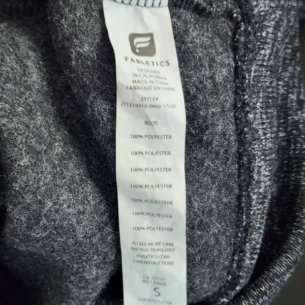 Fabletics Black Yukon Dress Size Small Black Knit Mini Dress with Hoodie - Image 8