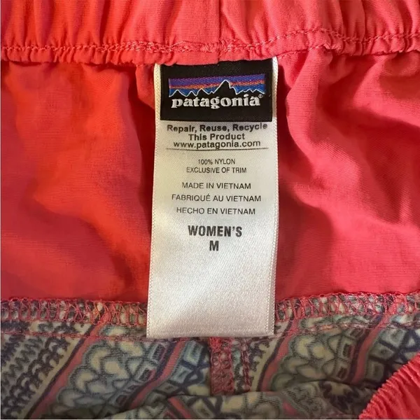 Patagonia‎ Pink and Blue Print Baggies Skirt M - Image 6
