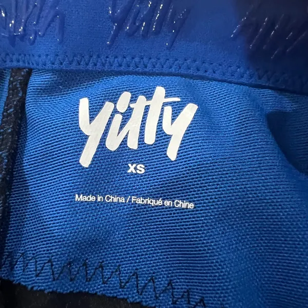 YITTY Lizzo Activewear Set Bra Top Leggings Athletic Workout Gym Blue Trim XS - Image 10