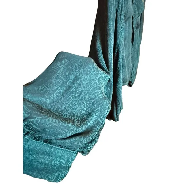 Anthropologie Maeve Almeria Emerald Green Paisley‎ Blouse Sz Small - Image 6