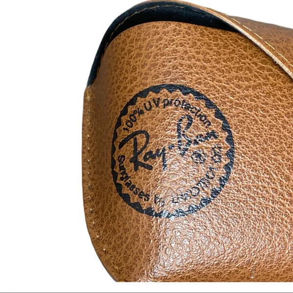 Ray-Ban Brown Leatherette Hard Sunglasses Case Only - Image 2