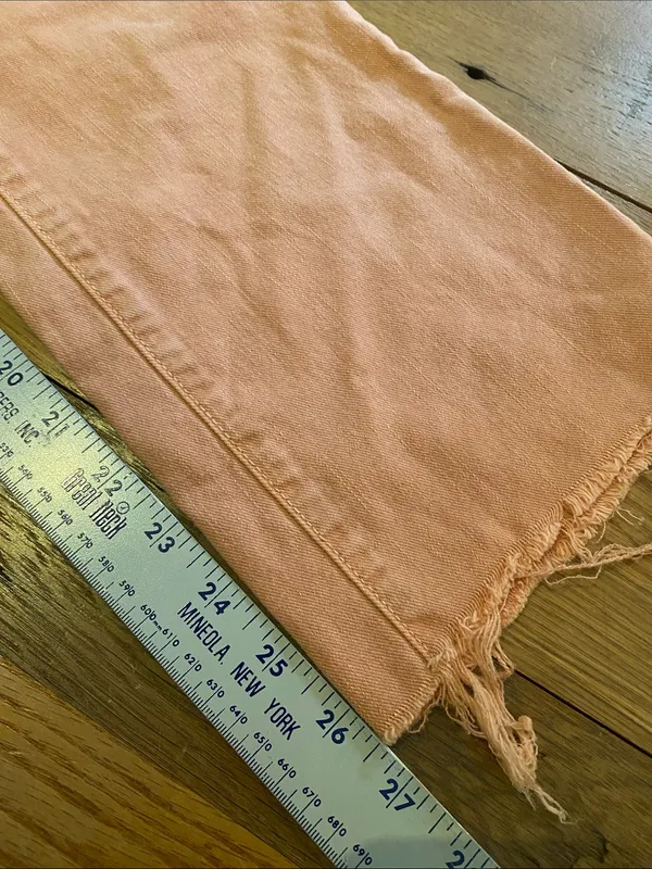 Mother The Insider Ankle Fray Jeans Chalk It Up Size 28 - Image 5