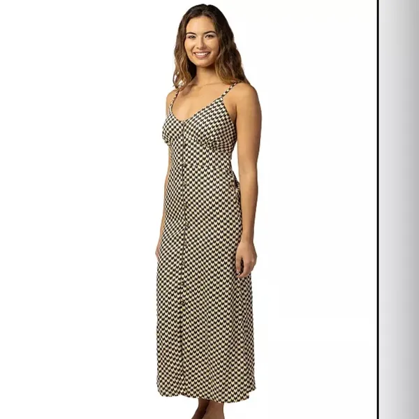 Rip Curl Black and White Midi Dress - Image 4
