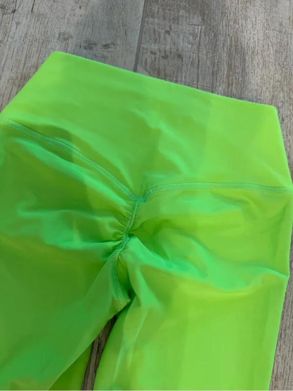 Neon Green Seamless Glute Defining Leggings - Image 5