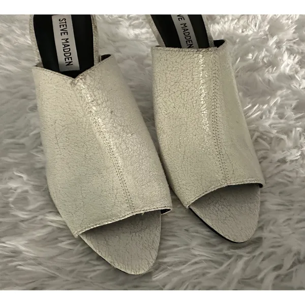 Steve Madden Dayla peep-toe mule Shoes‎ sz 8 - Image 3