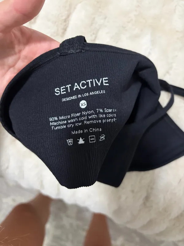 Set Active Sports Bra Ribbed - Image 3