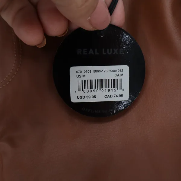 OFFLINE by Aerie Real Luxe Brown Faux Leather High Rise Leggings M - Image 5