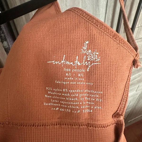 Free People Orange/Terracotta Strappy Bralette Top - Image 3