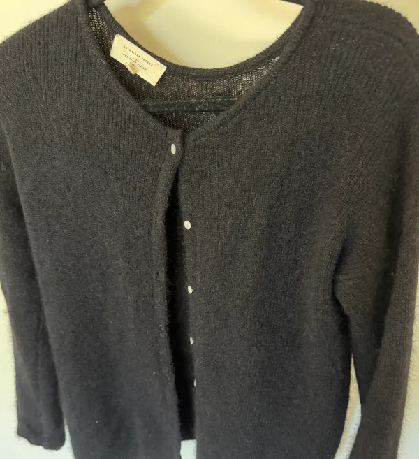 sezane Black Gaspard Cardigan Knit Button Up Thin Sweater small S - Image 2