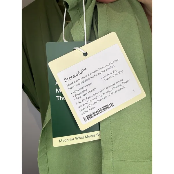 Halara Breezeful™ V-neck midi dress Green Wrap Style XL Travel Athletic Costal - Image 5