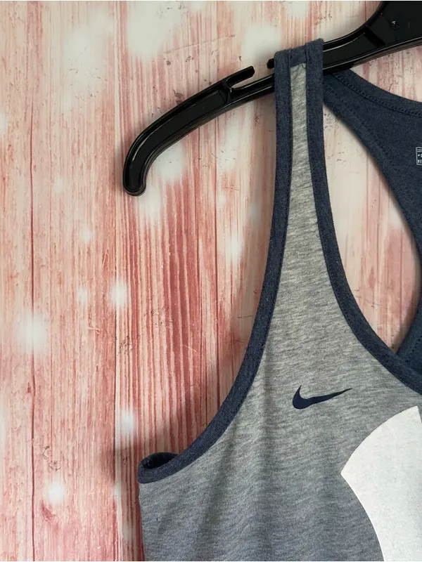 Nike Athletic Cut MLB New York Yankees Navy Ombre Gray Logo Tank Top Sz S - Image 3