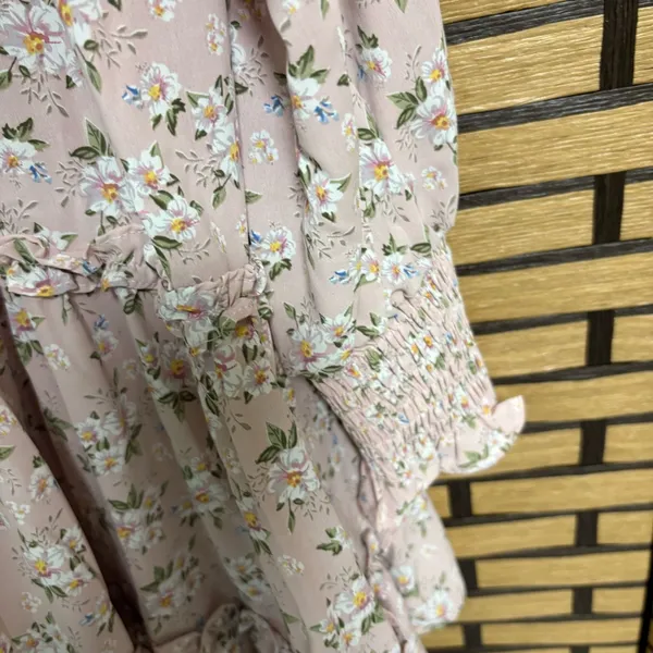 Arula Pale Pink Floral‎ Tiered Dress Size X-10/12 - Image 6