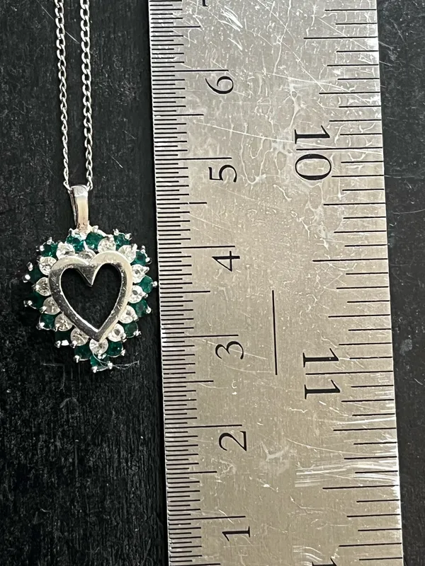 Free People 925 real emerald moissanite necklace - Image 10