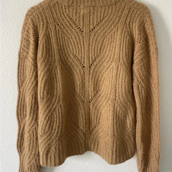 Madewell Charley Pullover Sweater Alpaca Blend Medium Pointelle MC006‎ - Image 4
