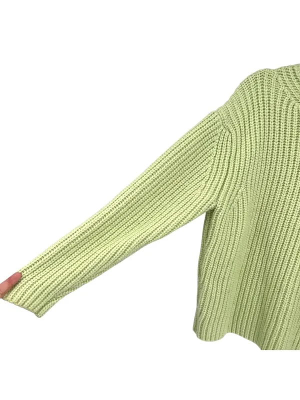Ann Taylor Green Ribbed Turtleneck Shaker Sweater Size Small Chunky Cozy Pastel - Image 3