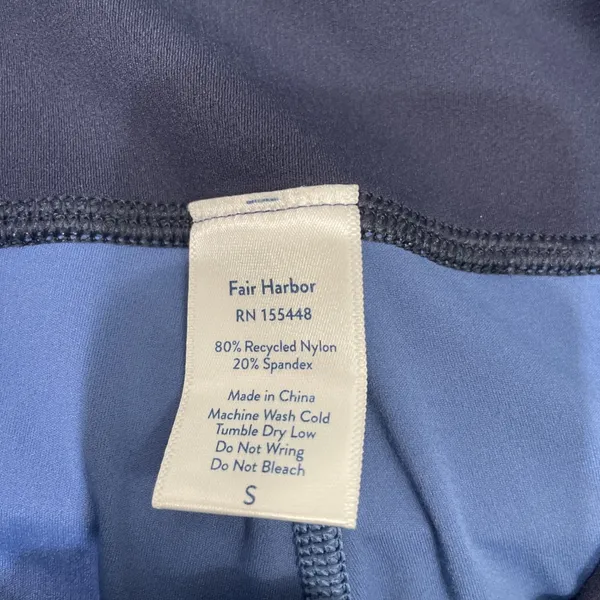 Fair Harbor Bayview bike short navy colorblock Women's S‎ Back Zipper Pocket NWT - Image 3